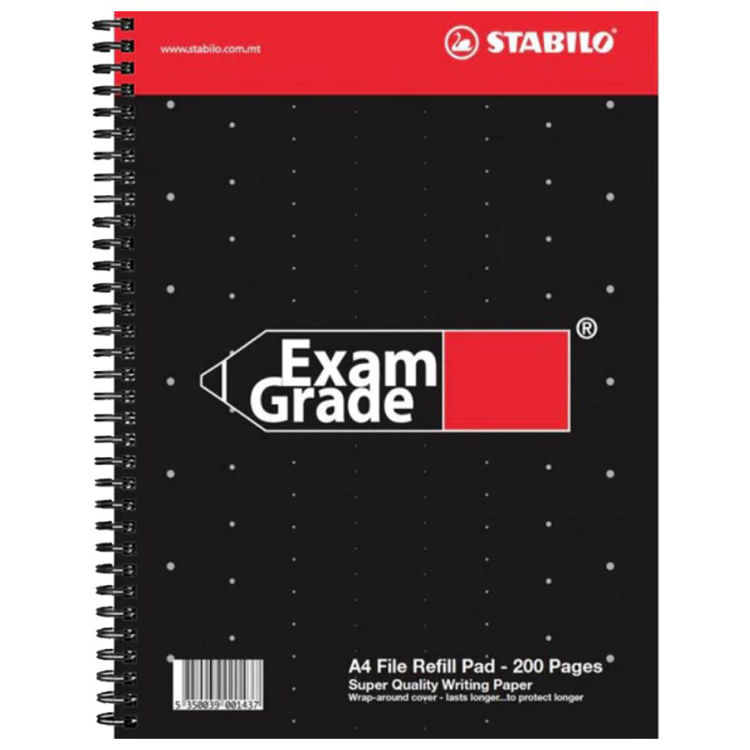 Picture of 1437-Exam Grade A4 File Refill Pad - 200 Pages